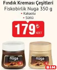 FİSKOBİRLİK NUGA FINDIK KREMASI ÇEŞİTLERİ 350 G fiyat ve kampanya bilgisi